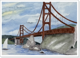 Golden Gate Bridge (40x50 cm) - verkauft